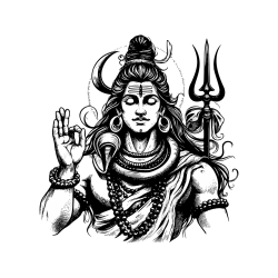 lord shiva illustration hand drawn black white hindu god vector illustration lord shiva illustration hand drawn black white hindu god vector illustration